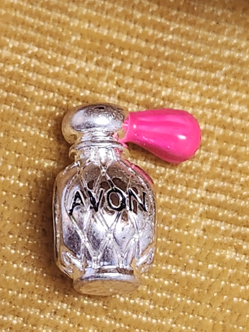 AVON Pink Accent Perfume Bottle Charm